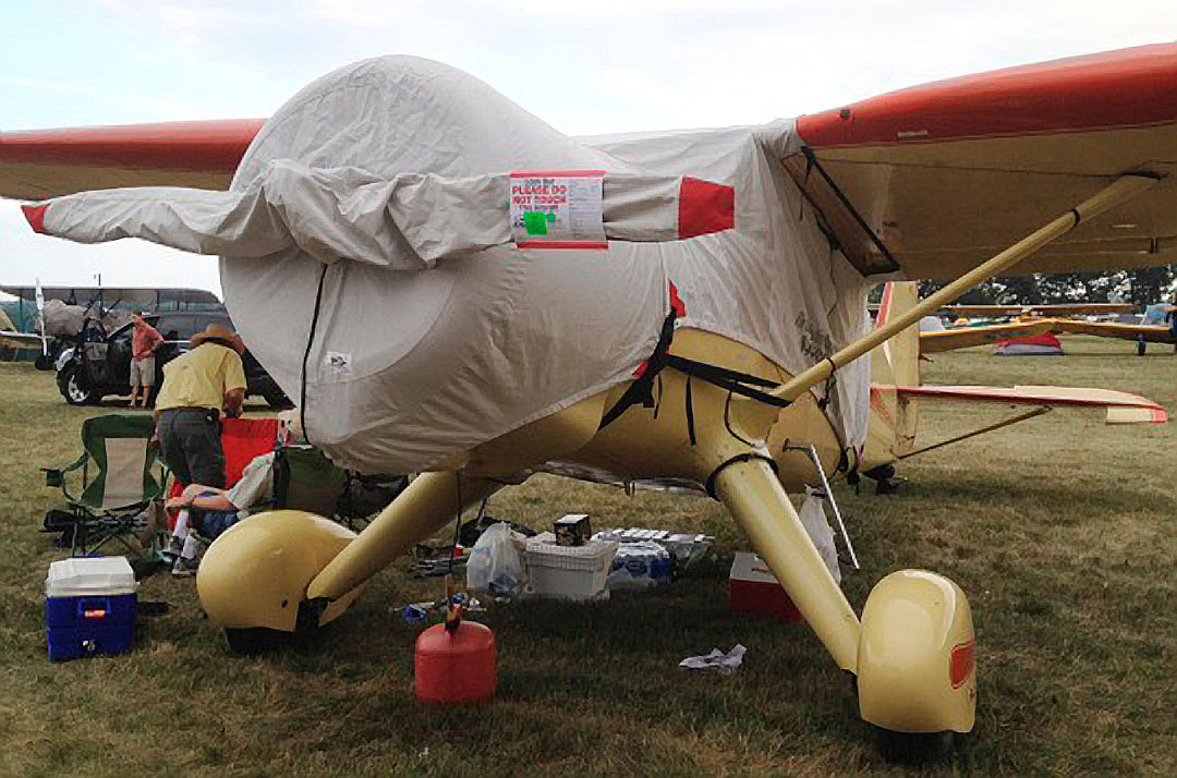 Stinson Reliant Over-the-top Canopy, Engine, and Propeller Cover