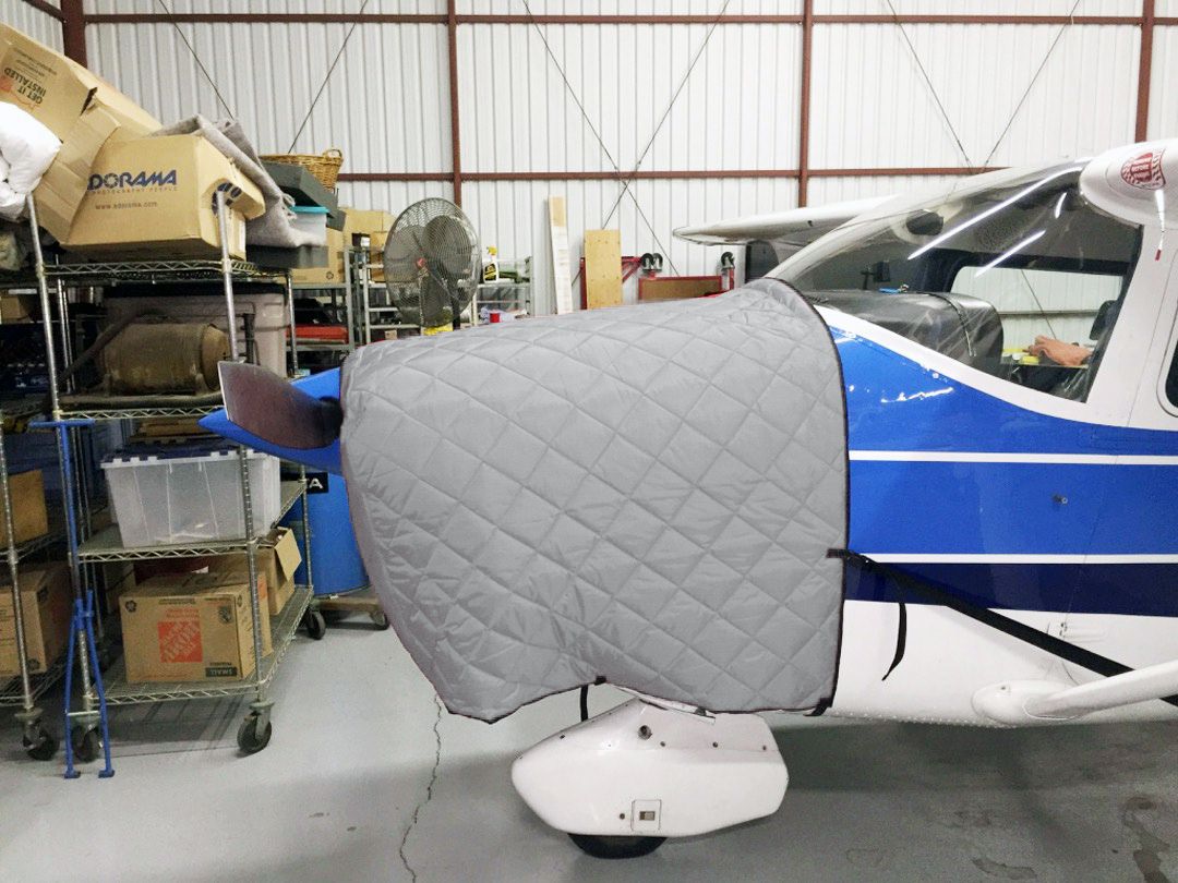 FOR INTERIOR USE. Cessna 182 Insulated Hangar Blanket, available in Red or Silver