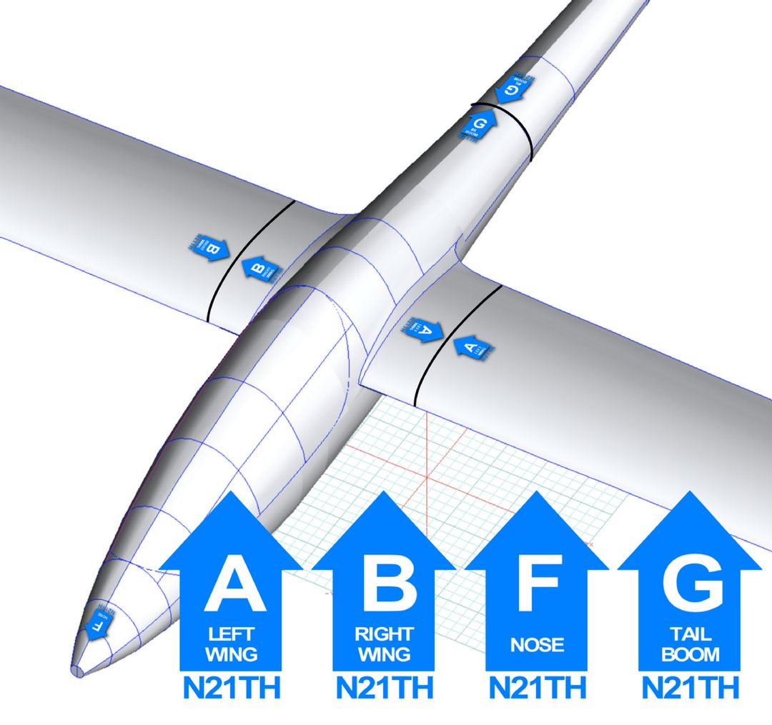 Sailplane Full Cover Set Graphic Indicators (Discus 2B, 3D model)