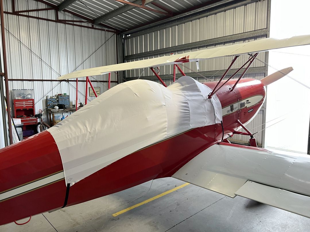 Great Lakes Sport Biplane Canopy Cover, test fit cover